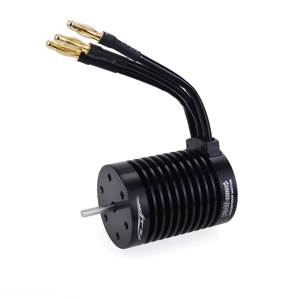 RC Waterproof F540 V2 3300KV/4370KV Sensorless Brushless Motor & 60A Brushless ESC+ Program Card for 1/10 RC Truck Monster Buggy